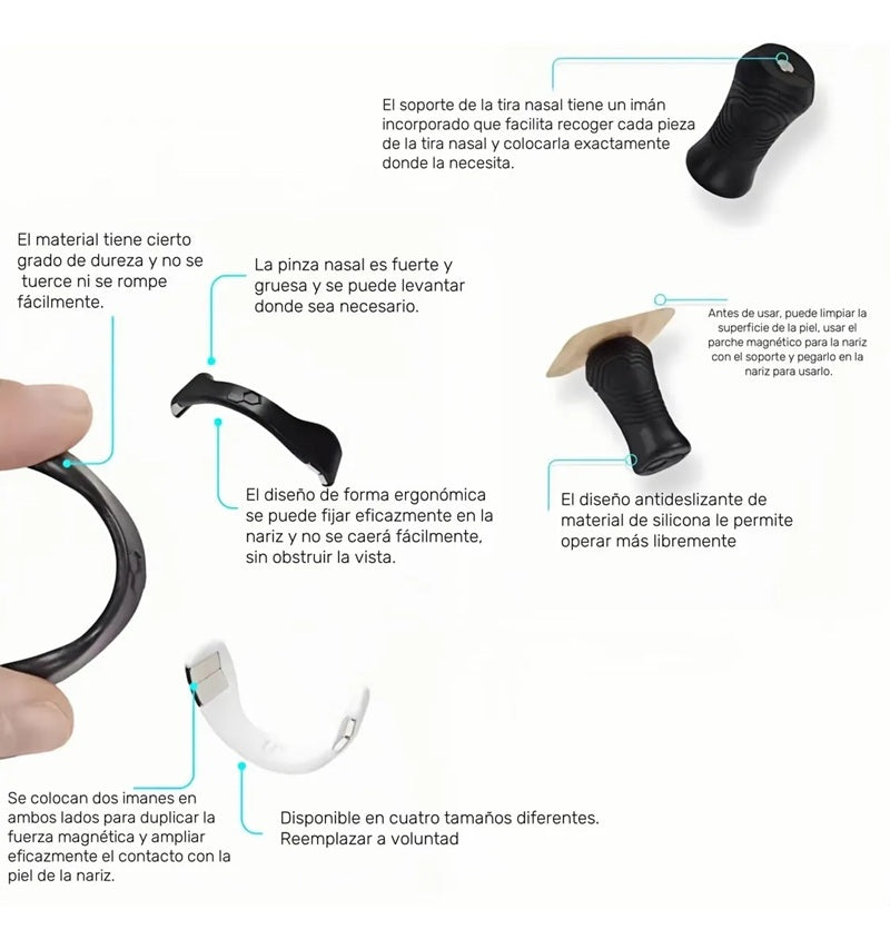 Banda Nasal Magnética Reutilizable® para una Respiración Más Libre