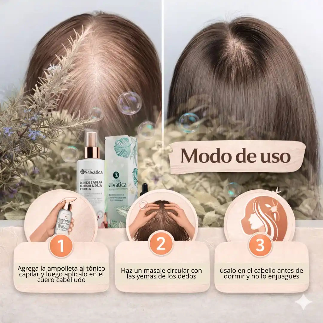 GrandmaHair™ – Tónico + Ampolla, Dúo Anticaída el secreto de la Abuela