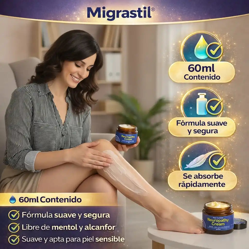 Migrastil® Crema de Alivio para Neuropatía – Apoyo diario contra ardor y hormigueo