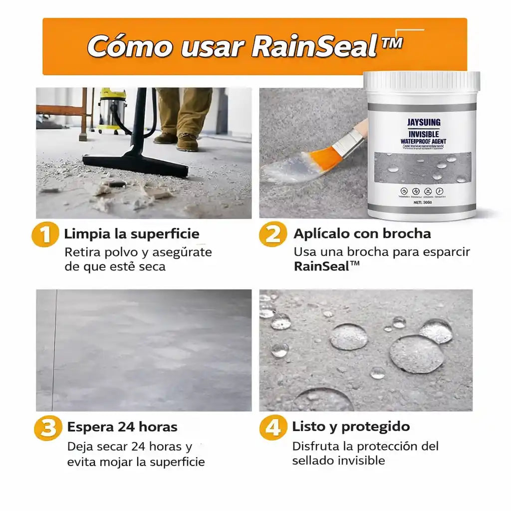 RainSeal™ – Sellador Invisible Antifiltraciones con Protección Inmediata