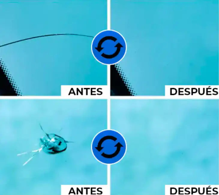 GlassFix Pro® – Kit Líquido Reparador de Vidrios Repara fisuras leves y ayuda a evitar que el daño siga avanzando