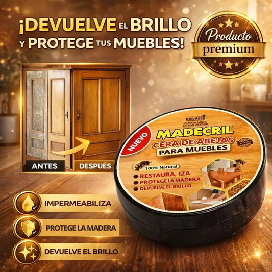 BeeShine™ Wood Restore – Cera Restauradora y Brilladora de Madera