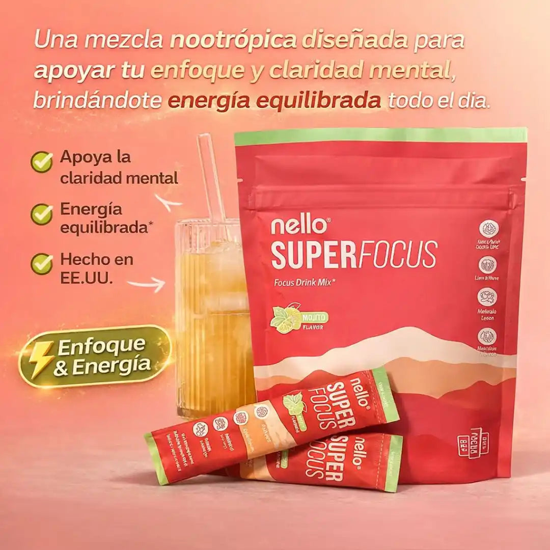 Nello® SuperFocus — Bebida Nootrópica de Enfoque y Energía Mental