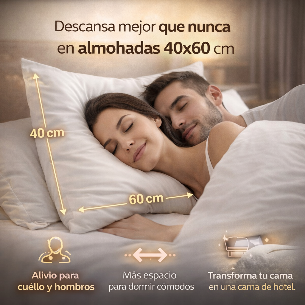 DreamRest™ – Set X 4 de Almohadas Siliconadas Premium | Descanso tipo hotel cinco estrellas