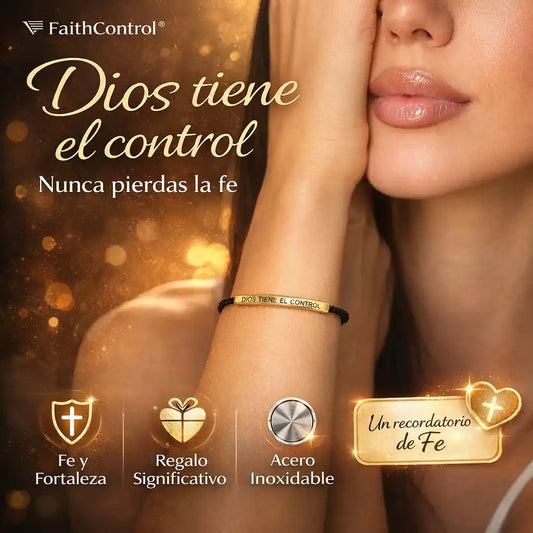 FaithControl® – Pulsera “Dios Tiene El Control” | Un recordatorio diario de fe, calma y fortaleza interior