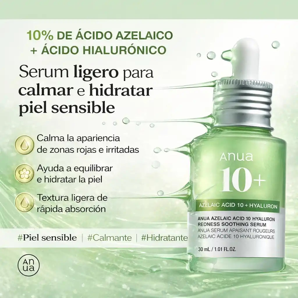 RedCalm™ Azelaic Serum – Suero Calmante con Ácido Azelaico para una Piel Más Uniforme