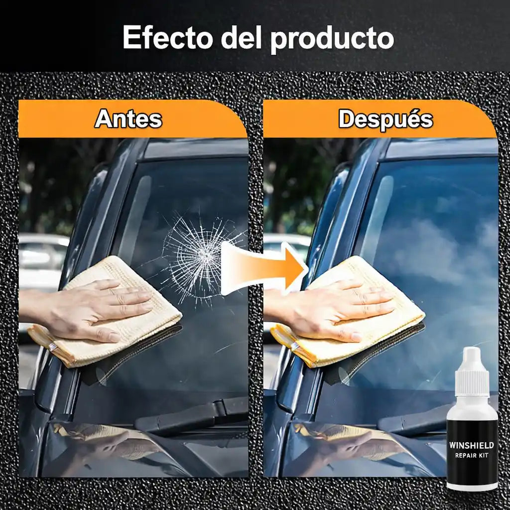 GlassFix Pro® – Kit Líquido Reparador de Vidrios Repara fisuras leves y ayuda a evitar que el daño siga avanzando