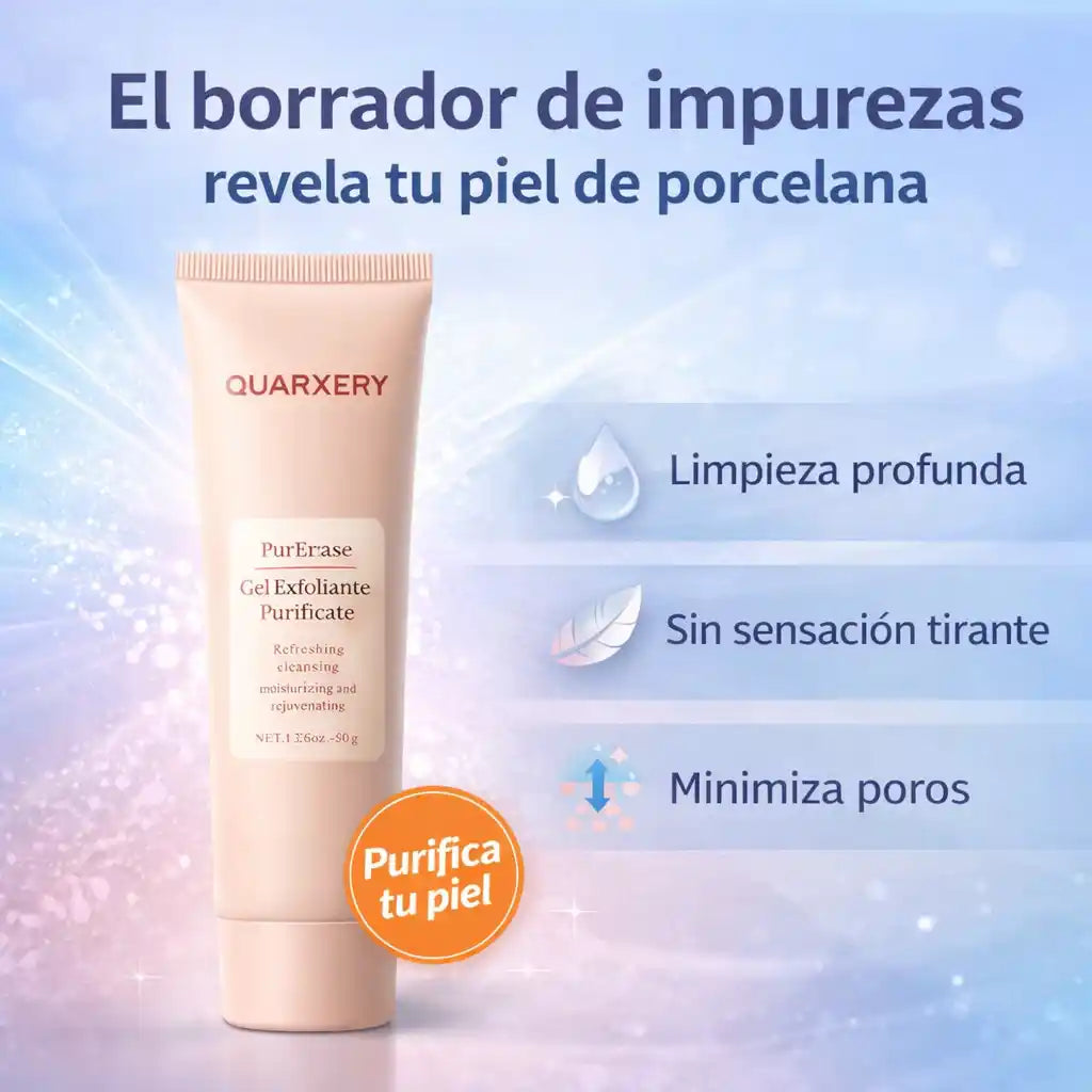 Quarxery® PureErase – Gel Exfoliante Purificante que Revela una Piel Más Lisa
