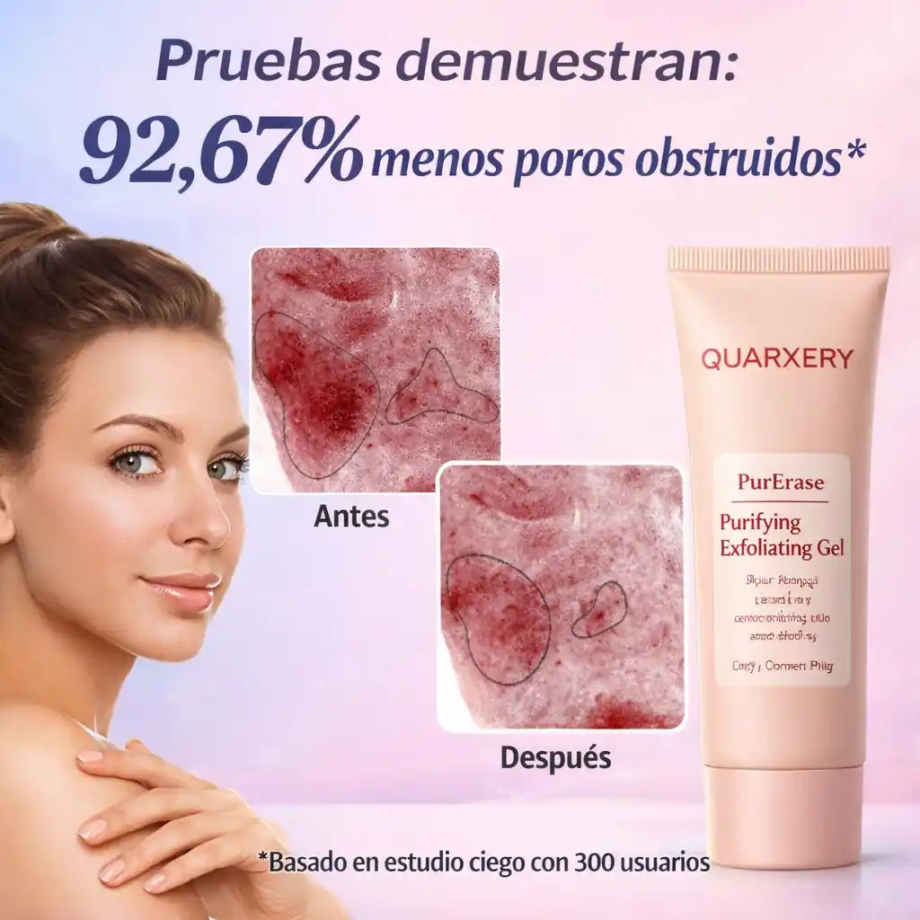 Quarxery® PureErase – Gel Exfoliante Purificante que Revela una Piel Más Lisa