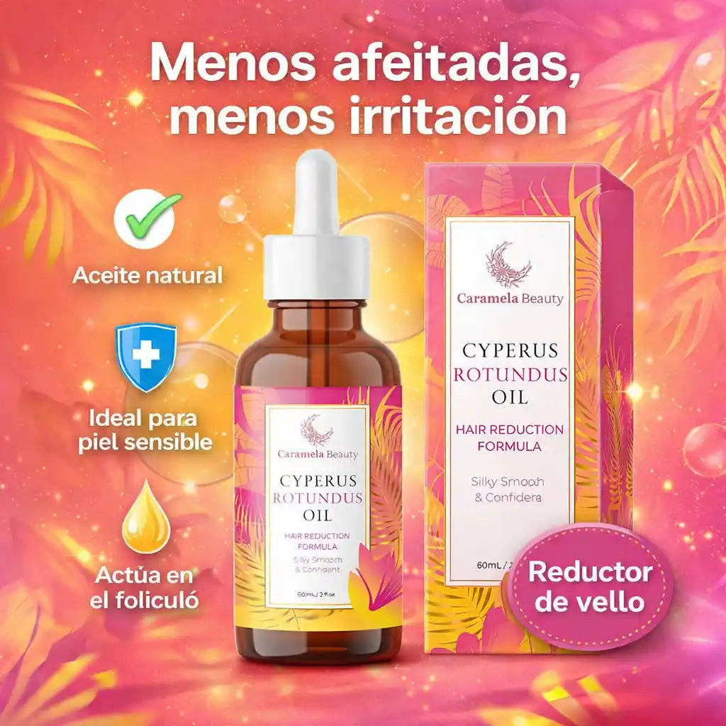 Caramela Beauty® | Cyperus Control Oil – Aceite Reductor de Vello 30 ml