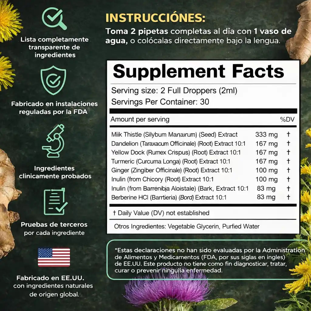 Super Liver® – Gotas Detox para Hígado y Digestión | Ligereza y Energía Natural