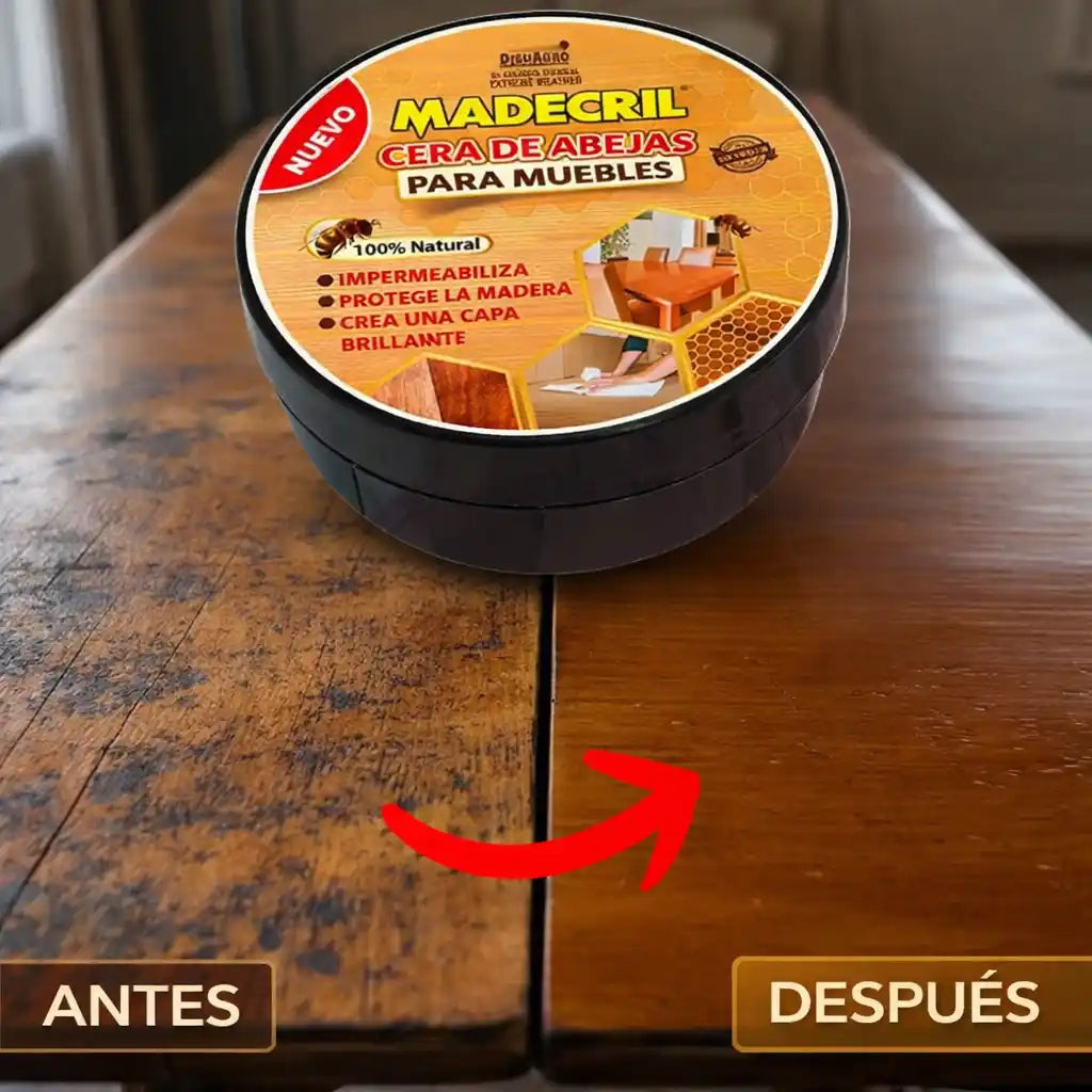 BeeShine™ Wood Restore – Cera Restauradora y Brilladora de Madera