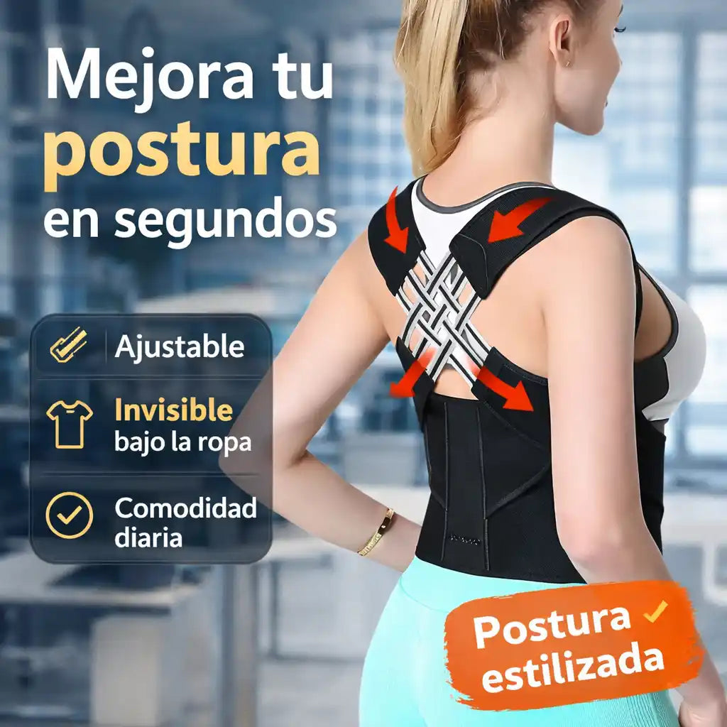 PostureLift® Chaleco Corrector de Postura – Te ayuda a mantener la espalda Recta