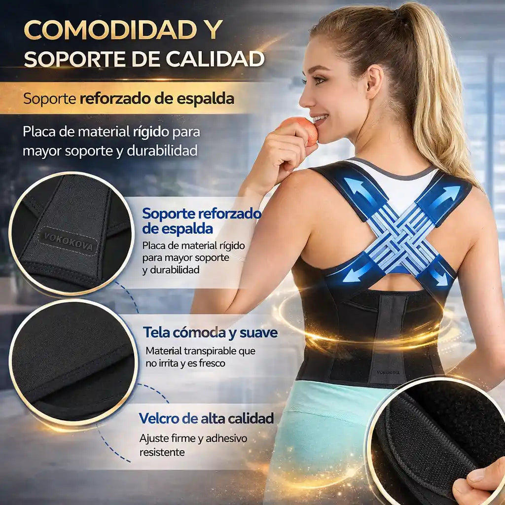 PostureLift® Chaleco Corrector de Postura – Te ayuda a mantener la espalda Recta