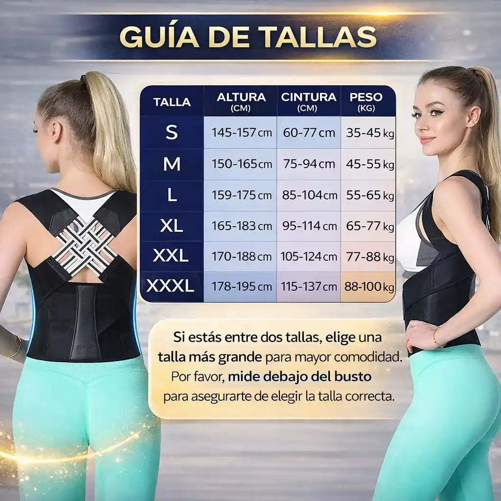 PostureLift® Chaleco Corrector de Postura – Te ayuda a mantener la espalda Recta