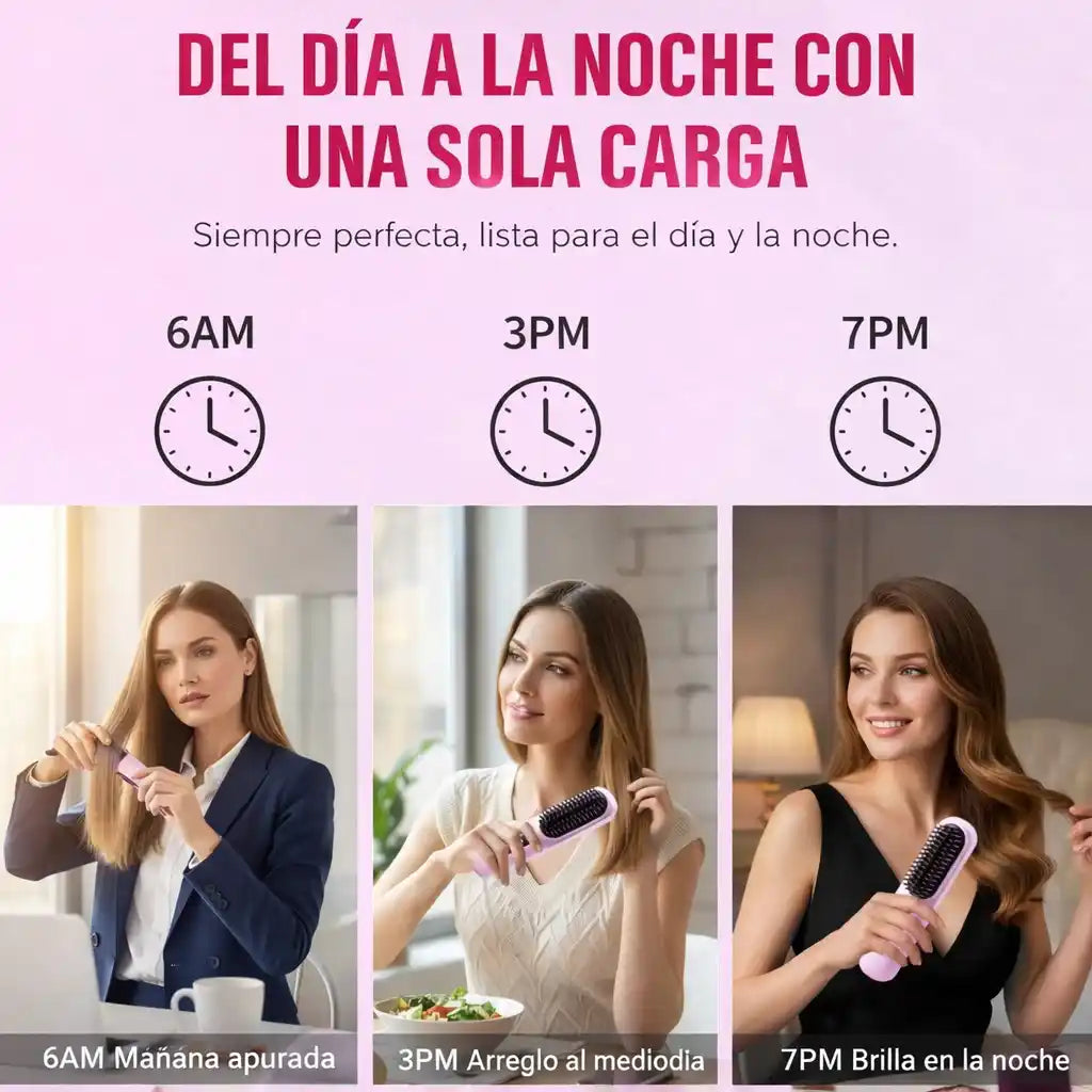 GoBrush™ Portable Styler – Cepillo Alisador Portátil | Cabello listo en minutos donde estés