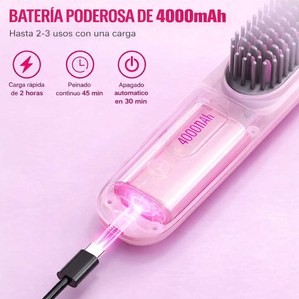 GoBrush™ Portable Styler – Cepillo Alisador Portátil | Cabello listo en minutos donde estés