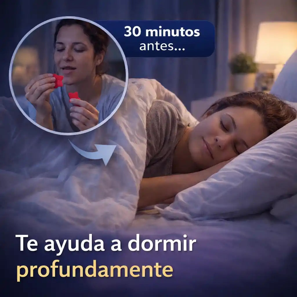 RelaGum® Sleep | Gomitas para ayudarte a dormir mejor, sin melatonina y sin despertar pesado
