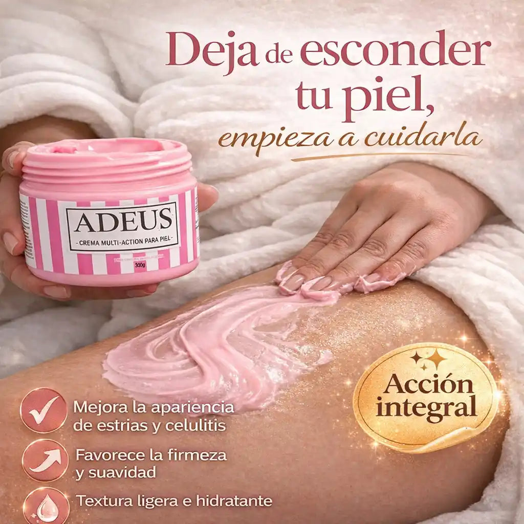 ADEUS® — Crema Corporal de Acción Integral que ayuda a mejorar la textura y firmeza de tu piel