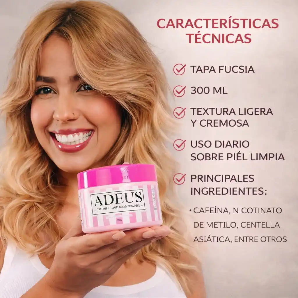 ADEUS® — Crema Corporal de Acción Integral que ayuda a mejorar la textura y firmeza de tu piel