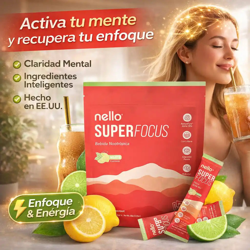 Nello® SuperFocus — Bebida Nootrópica de Enfoque y Energía Mental