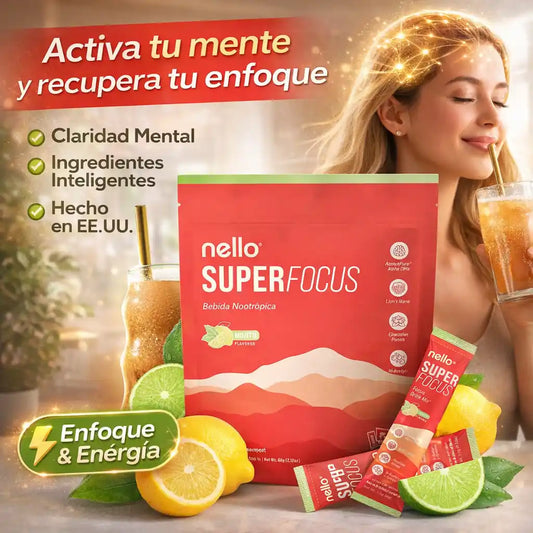Nello® SuperFocus — Bebida Nootrópica de Enfoque y Energía Mental