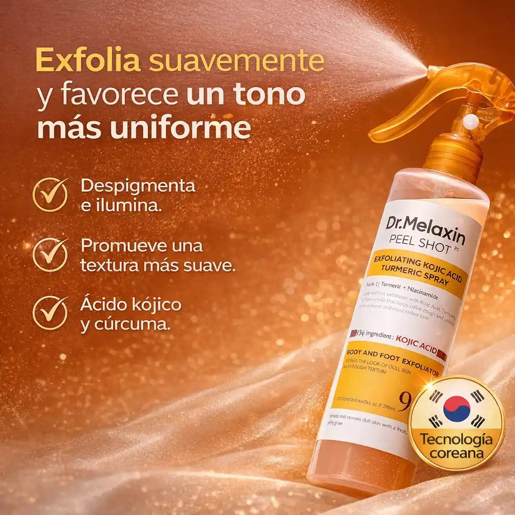Peel Shot® by Dr. Melaxin – Spray Corporal Exfoliante | Ayuda a mejorar tono y textura