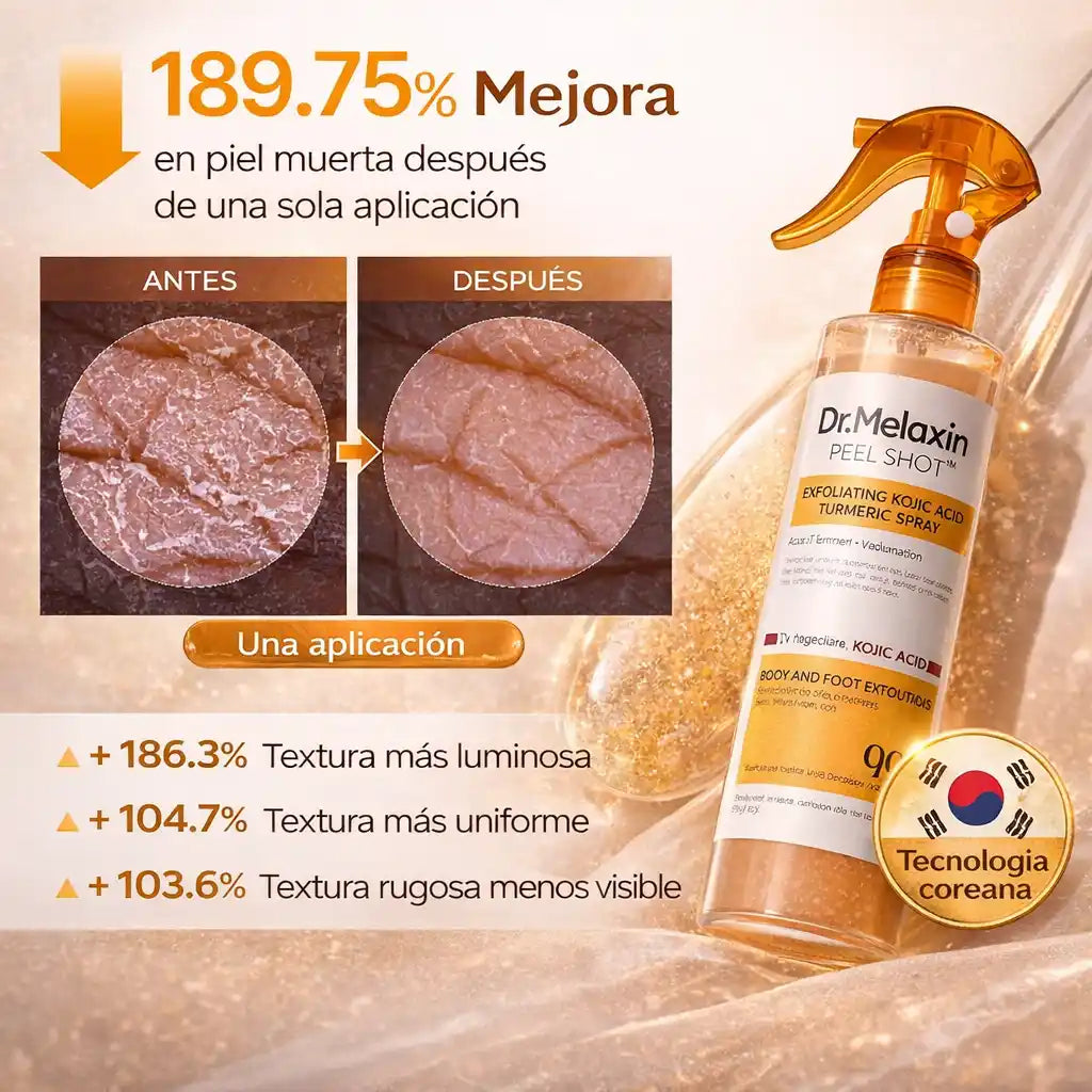 Peel Shot® by Dr. Melaxin – Spray Corporal Exfoliante | Ayuda a mejorar tono y textura