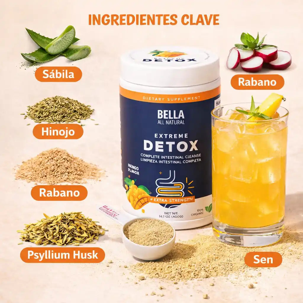 Bella All Natural™ Limpieza Digestiva Natural | para un Abdomen Más Liviano