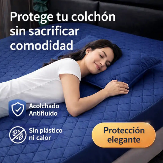 SleepGuard™ Protector de Colchón Antifluido – Protege tu descanso sin plástico ni calor