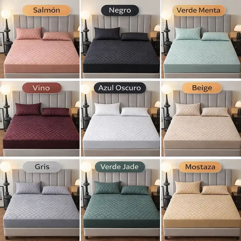 SleepGuard™ Protector de Colchón Antifluido – Protege tu descanso sin plástico ni calor