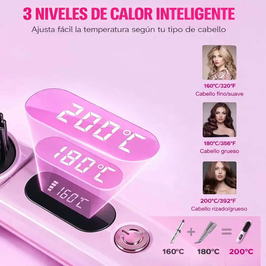 GoBrush™ Portable Styler – Cepillo Alisador Portátil | Cabello listo en minutos donde estés