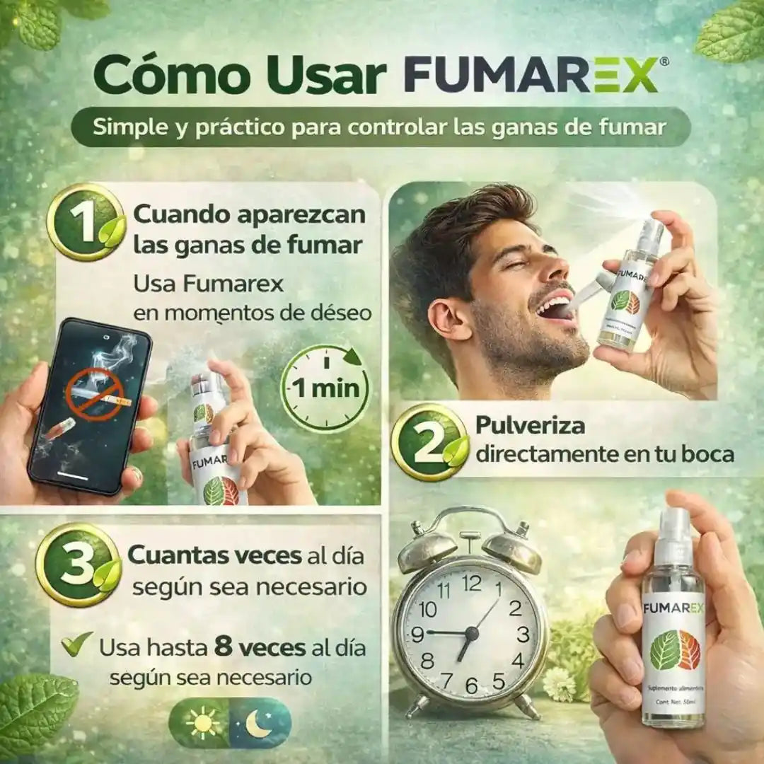 Fumarex® Spray – Spray Oral Natural para Reducir las Ganas de Fumar