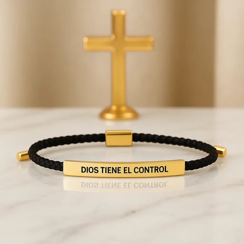 FaithControl® – Pulsera “Dios Tiene El Control” | Un recordatorio diario de fe, calma y fortaleza interior