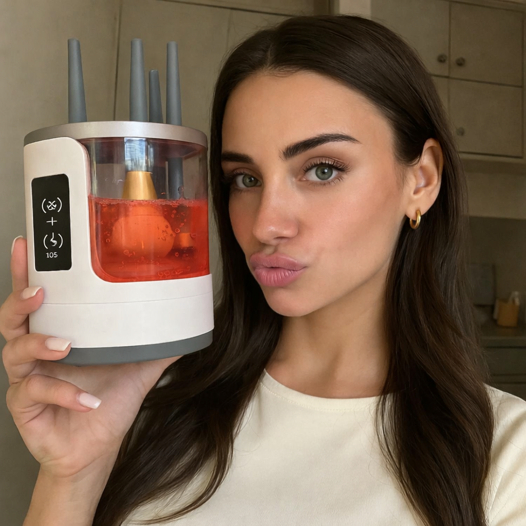 GlowClean Pro™ – Limpiador Automático de Brochas