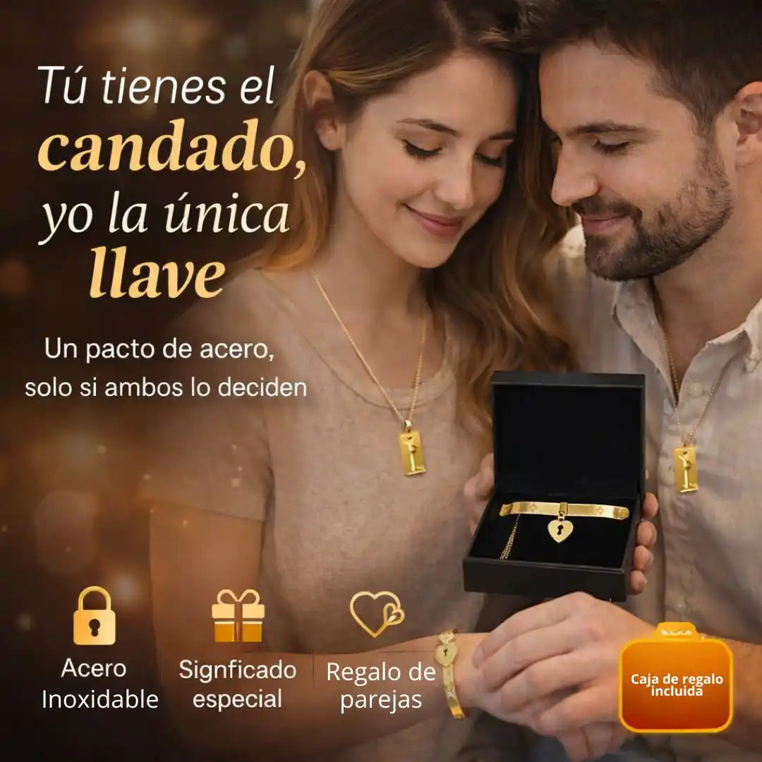 LockBond™ | Pulsera + Collar Amor Candado - Un lujo para tu pareja
